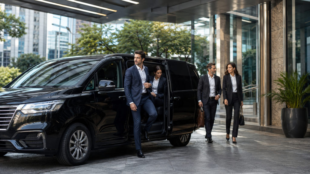Transporte para eventos corporativos em São Paulo com veículos executivos da MotoristaSP